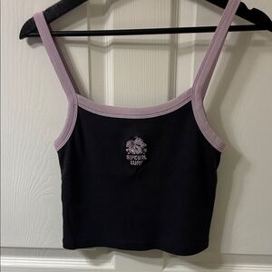 Rip Curl Black and Lavender Crop Top